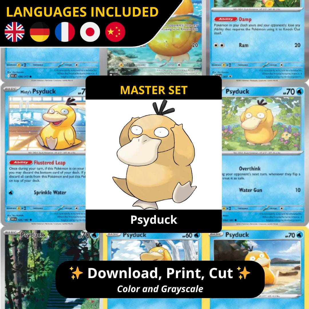 Psyduck Tcg Binder - Etsy Psyduck Tcg Binder - Etsy
