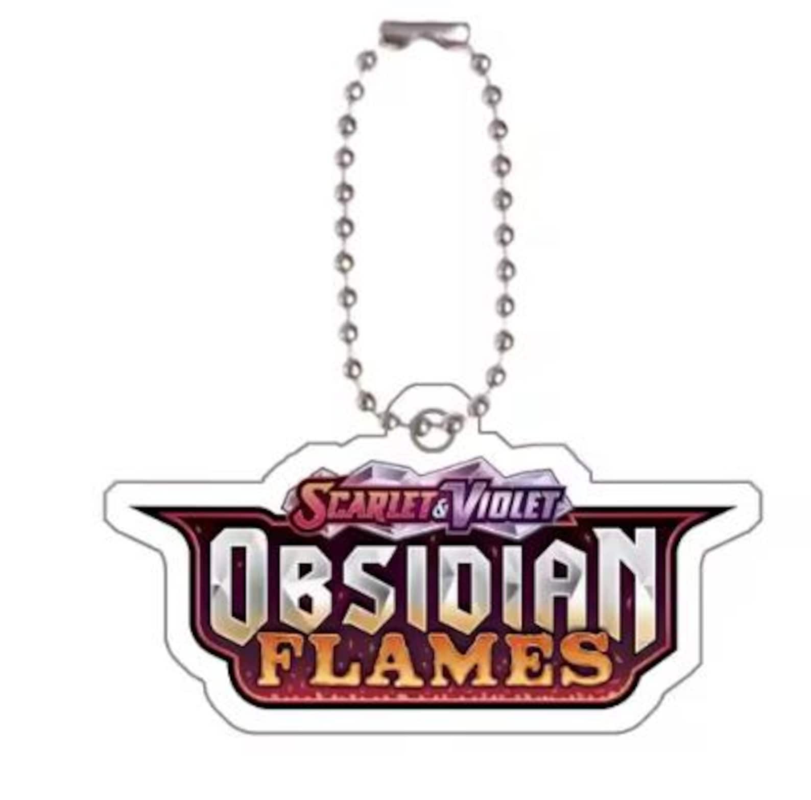Keychains Scarlet Pokémon Keychain | TCG Set Logo (scarlet Violet, Paldea Evolved, 151 ...