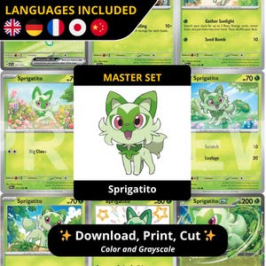 sprigatito card binder Ultra Pro 4 Pocket Pokémon Scarlet & Violet Fuecoco / / Quaxly / Gyarados Rx2 / None / 1 Sprigatito Pokemon Card Pull from
