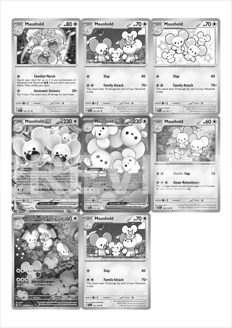 Famignol Pages Binder Master Set PDF Utskrivbar | Pokémon TCG Pages Placeholder | Famignol Complete Collection Pärminlägg bild 8