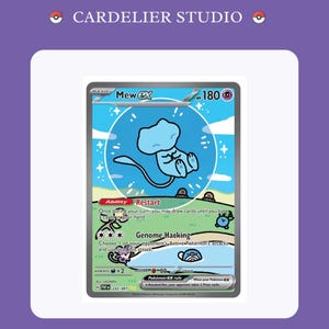 Carte Pokémon – Mew EX 232/091 – Paldean Fates - Version anglaise - Holographique et Texturé - Proxy - Haute Qualité