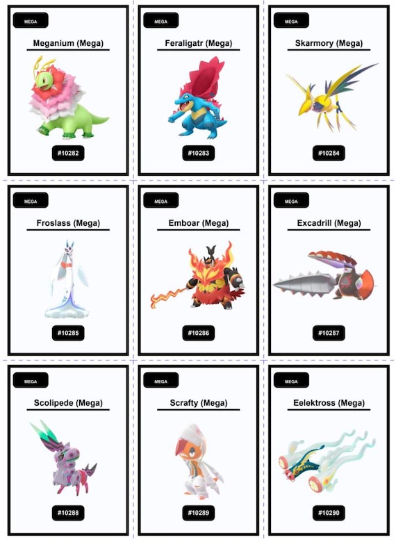 ポケモン全国図鑑1025：印刷可能なバインダーページとプレースホルダー