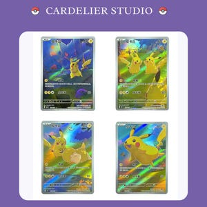 Pikachu / Gengar / Psyduck – Pacote de Gemas 151 – Versão Chinesa – Holográfico e Texturizado – Proxy – Alta Qualidade