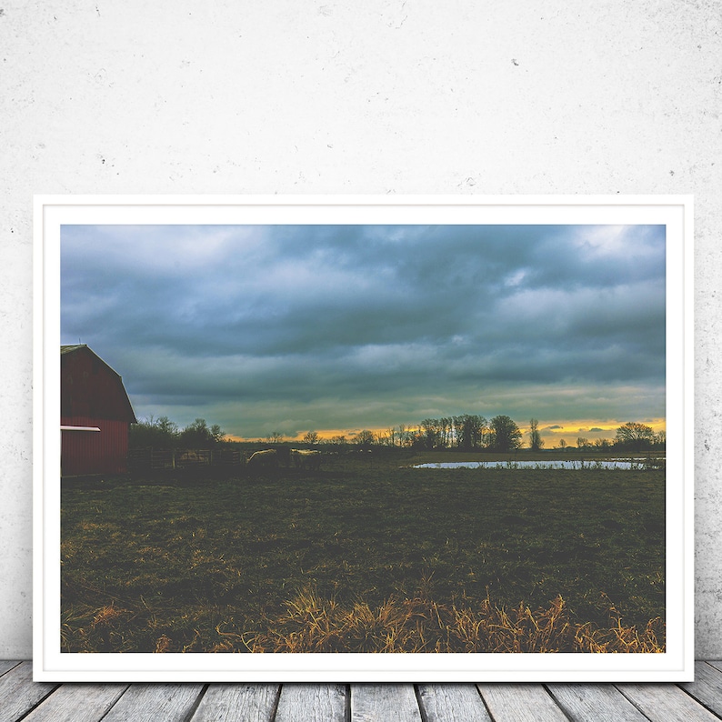 farm landscape Hunger Strike  Moody art print dark forest photography grunge sky