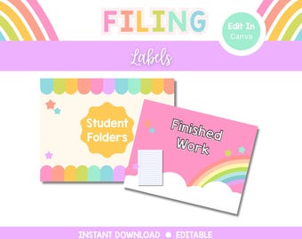 Target Book Bin Student Number Labels EDITABLE | Rainbow Sprinkles ...