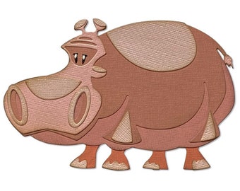 5.00 off...Tim Holtz, Sizzix, Thinlits Colorize, Bernice the Hippo