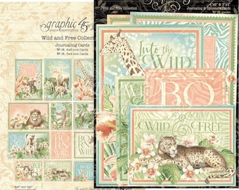 Graphic 45, Journaling Cards, Wild and Free Collection