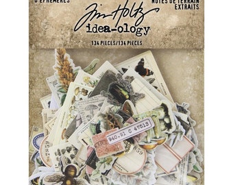 Tim Holtz, Field Note Snippets, 134 pieces