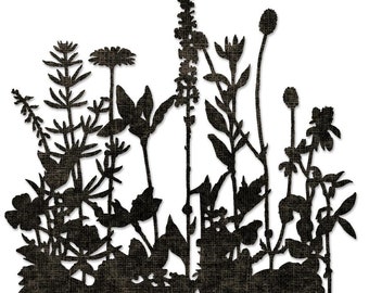 Tim Holtz, Sizzix, Bloemenveld, Thinlits