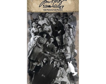 Tim Holtz, Ideaology, MINI Paper Dolls, 133 pieces