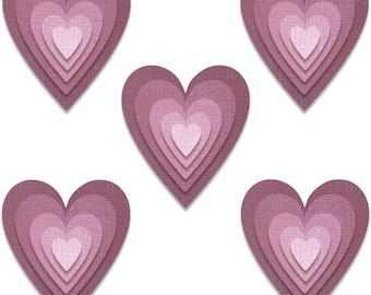 Tim Holtz, Sizzix, Thinlits, Heart Stackables