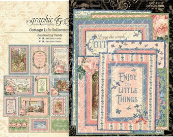 Graphic 45, Journaling Cards, Cottage Life Collection
