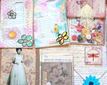 Handcrafted Junk Journal Embellishments, Ephemera, junk mail envelopes,
