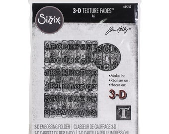 Tim Holtz, Carpeta de relieve 3D, A6, Máquina de escribir, Scrapbooking, Fabricación de tarjetas, Decoración del hogar, Técnica mixta, Mini álbum