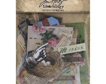Tim Holtz, Ephemera Pack, 102 pieces