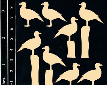 Dusty Attic, DA2686, Mini Seagulls #2, Scrapbooking, Chipboard, Card Making, Mixed Media, DYI crafts