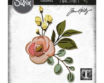 Tim Holtz, Sizzix, Thinlits, Bloei Colorize