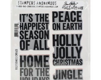 Stampers Anonymous, Tim Holtz, Bold Tidings, CMS 420