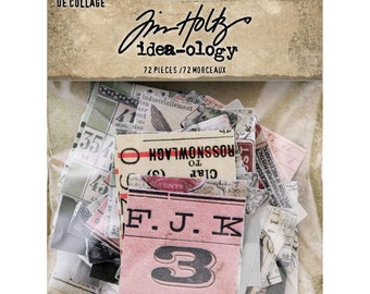 Tim Holtz, Collage Tiles, 72 pieces