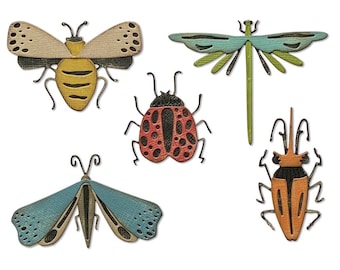 Tim Holtz, Sizzix, Funky Insecten, Thinlits