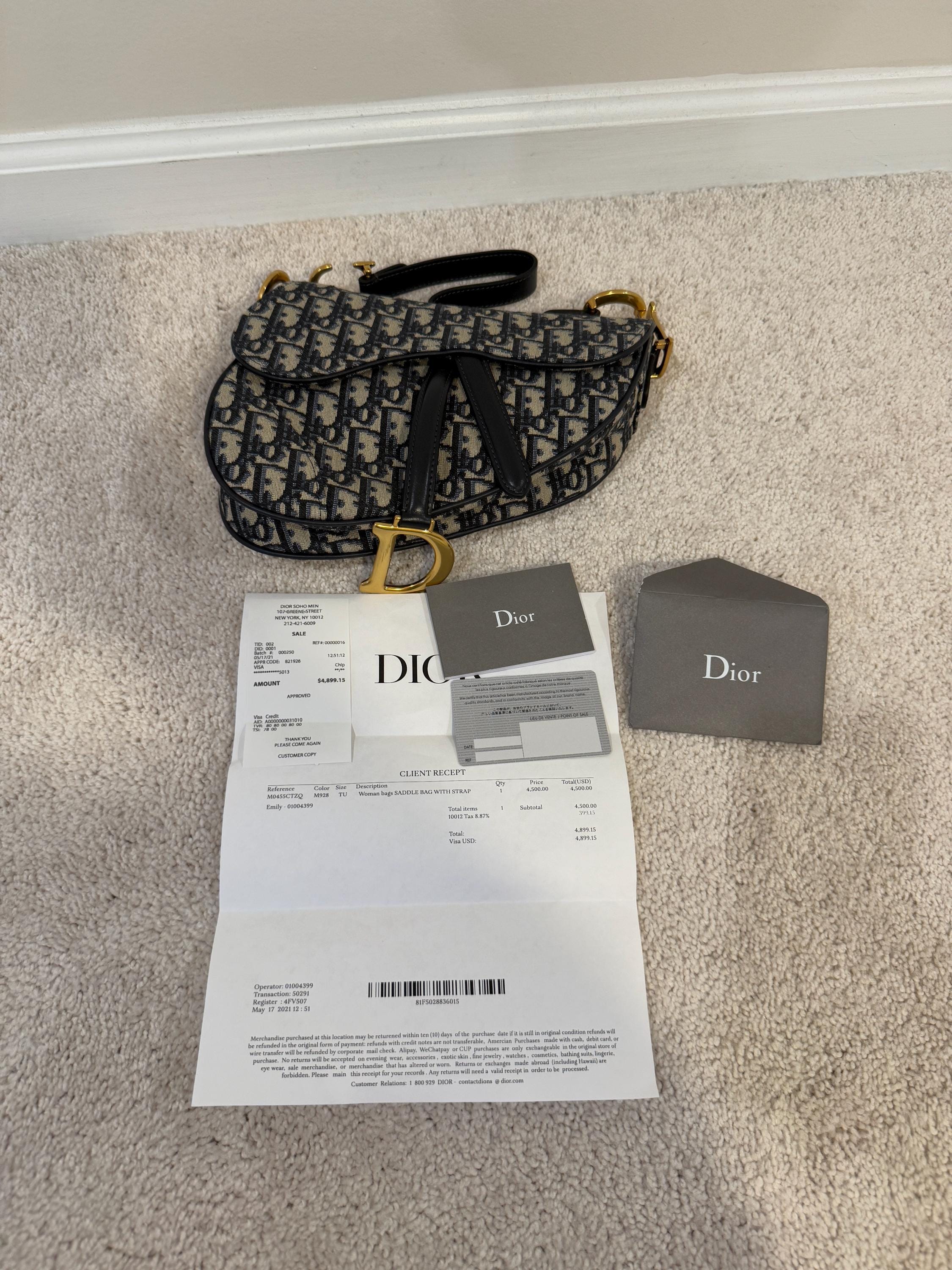Dior Saddle Bag With Strap