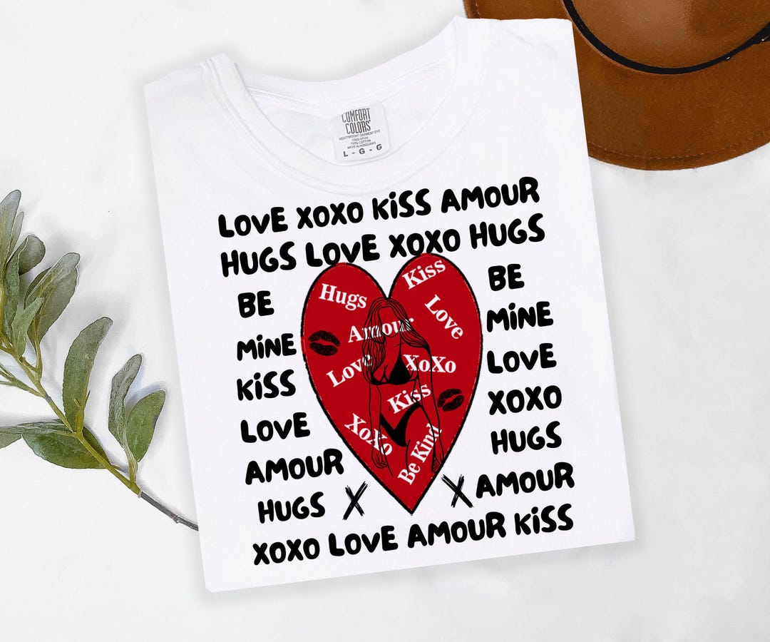 Retro Love Heart PNG, Valentine’s Day PNG, Preppy Pink Valentine Design ...