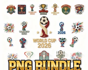 2026 Soccer Tournament USA PNG Bundle, International Football Clipart, Soccer Emblem Graphics, Sports Fan Sublimation PNG, Printable