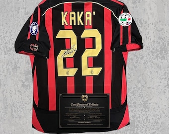 Kaká Signed Printed AC Milan 2006 Retro Tribute Jersey (read