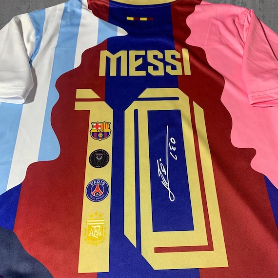 L. Messi Career Tribute Jersey | Printed Signature | No.10 Legacy