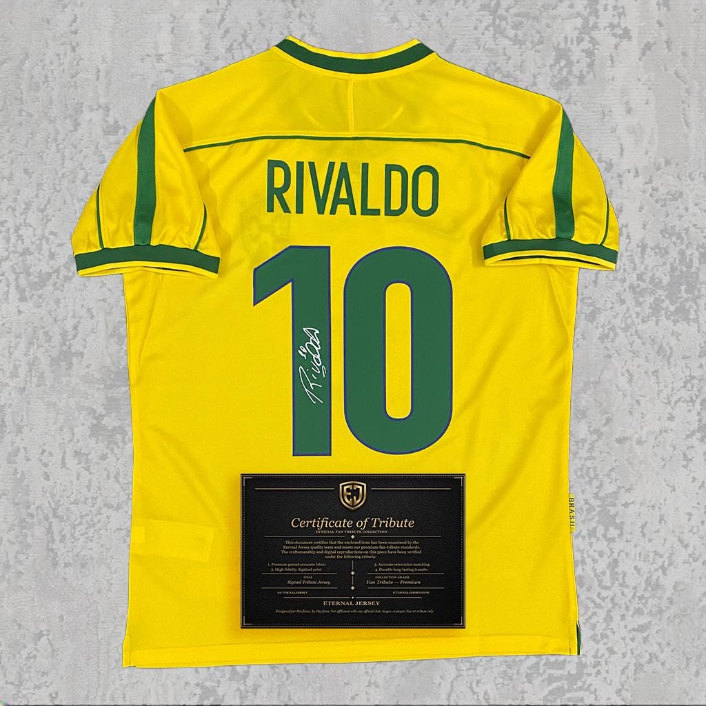 Rivaldo Brazil Jersey - Etsy