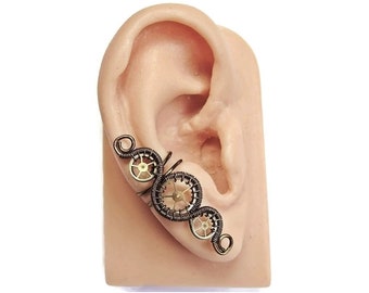 HandcraftDecorations Gears Earrings Mechanisms Steampunk Stud Earrings Punk Jewelry Gears Stud Earrings Steampunk Earrings Jewelry Science Stud Earrings Men Stud Earrings Unique.F162