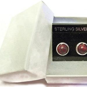 Red Jasper & Sterling Silver Post Earrings image 5