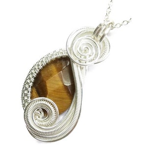 Sterling Silver Tiger Eye Pendant