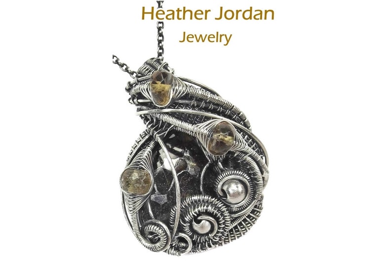 pallasite meteorite pendant