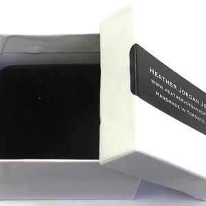 Velvet jewelry box in cardboard shell