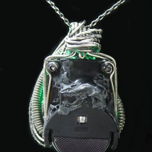 Custom Colored Resin Gem Light Pendants, Wire-Wrapped in Sterling Silver image 8