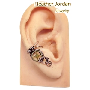 Steampunk Ear Cuff in Bronze & Brass, Small