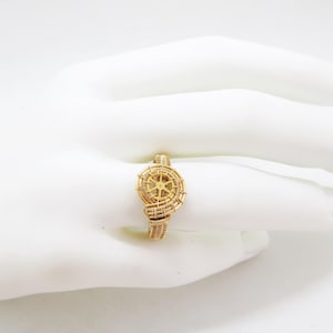 Adjustable Steampunk Ring with Watch Gear - 3 Options
