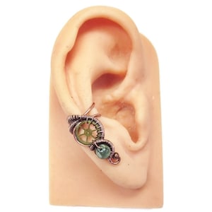 Steampunk Ear Cuff in Bronze & Seraphinite