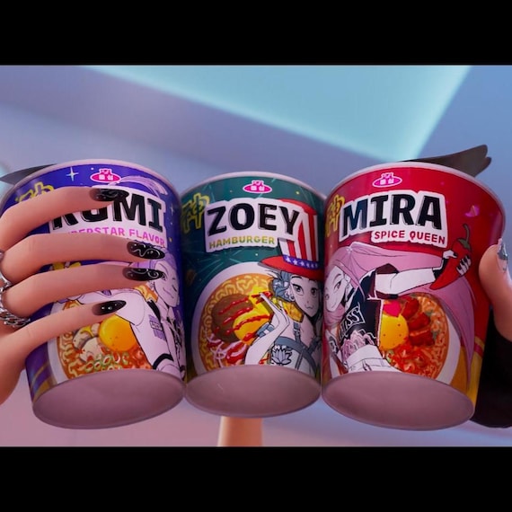 Zoey's Ramyeon, Cup Noodles Label, Kpop Demon Hunters, Printable