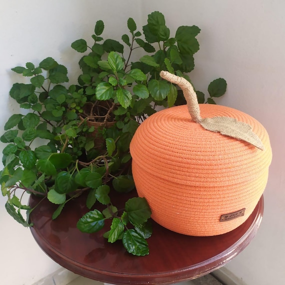 Fruit Shaped Decorative Basket - Handmade Storage Basket - Rustic Home Accessory