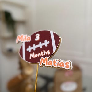 American football cake topper - custom cake topper football