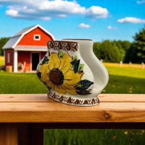 Polish Pottery Boleslawiec | Napkin Holder Sunflower