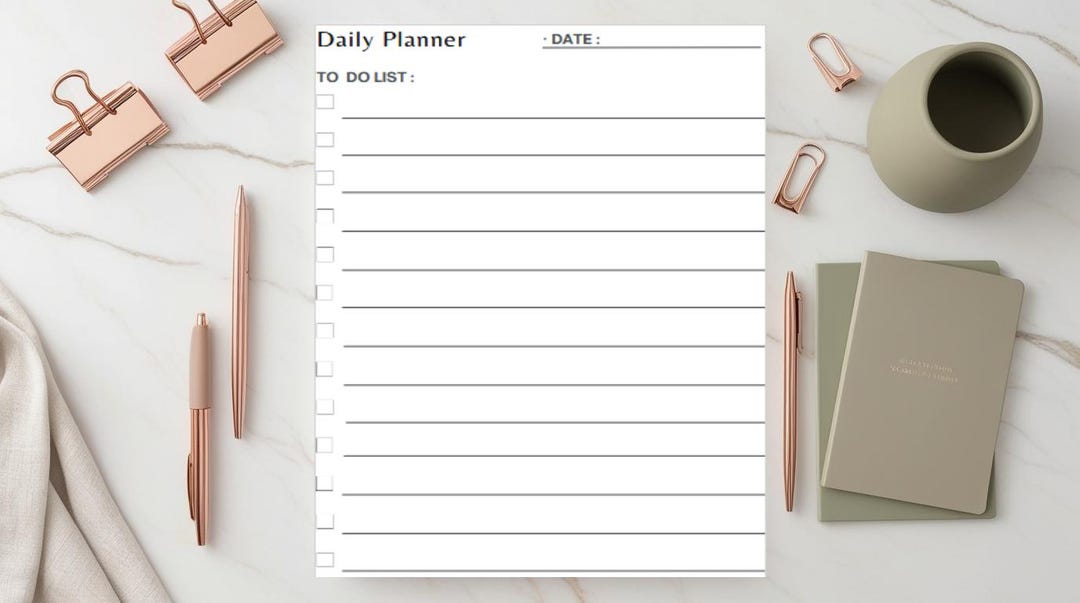 Daily Planner Printable Planner Digital Planner Productivity Planner To ...