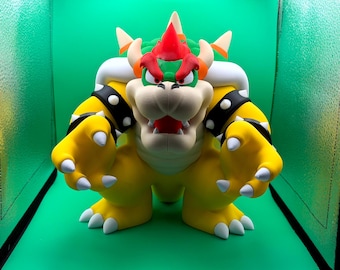 3D Printed Bowser Figure – Powerful Video Game Villain Collectible Display Piece