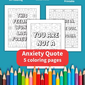 Kleurplaten Angstverlichting: 5 ontwerpen met motiverende quotes (pdf-download)