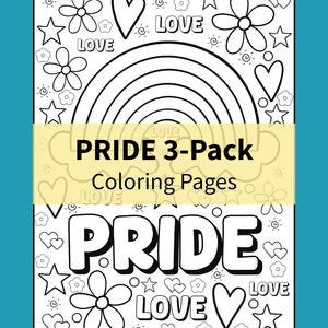 Pride Malvorlagen - LGBTQ + Ausmalbilder - 3 Seiten PDF-Download - Sofortiger digitaler Download - 8,5x11 Letter Format