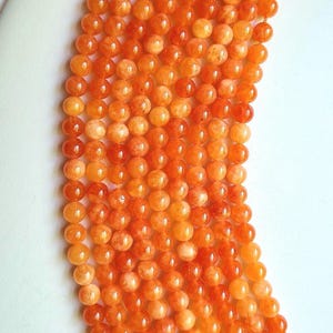 Coral Jade Gemstone Beads 8mm