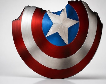 Handcrafted Battle Damaged Captain America Shield | Metal Wall Decor | Superhero Cosplay Prop