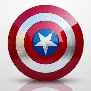 Captain America Shield Replica – Superhero Cosplay Prop | Metal Star Shield for Costume, Display & Gifts